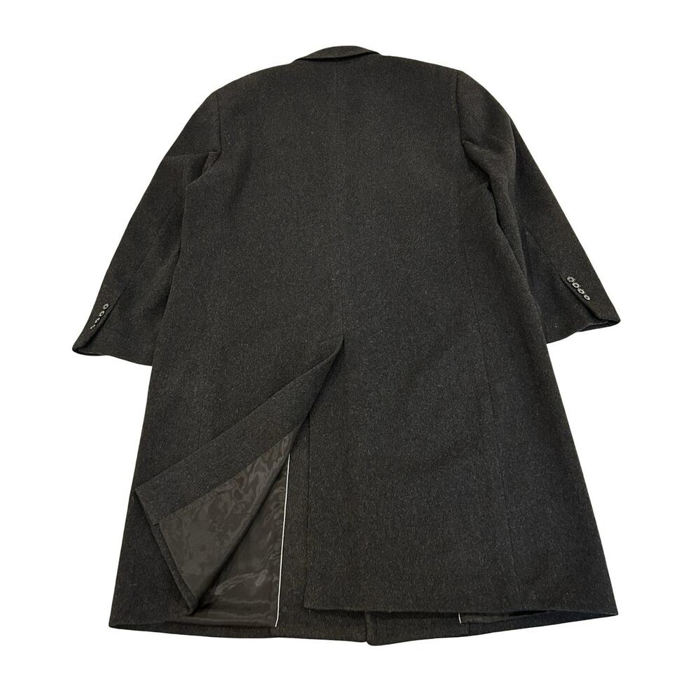 Turnbury Loro Piana Wool Overcoat Mens Size 44R Charcoal Black Tweed - Picture 3 of 10
